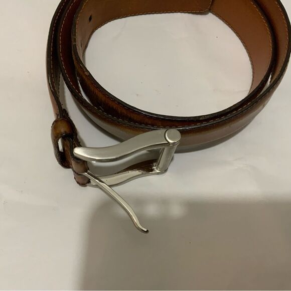 Magnanni Men’s Catalux Leather Dress Belt - 1121- Cuero Brown distressed Size 36 - Picture 4 of 11